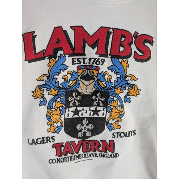 Vintage Lambs Tavern Sweatshirt Mens Large White Heavyweight USA Made READ - Picture 13 of 16